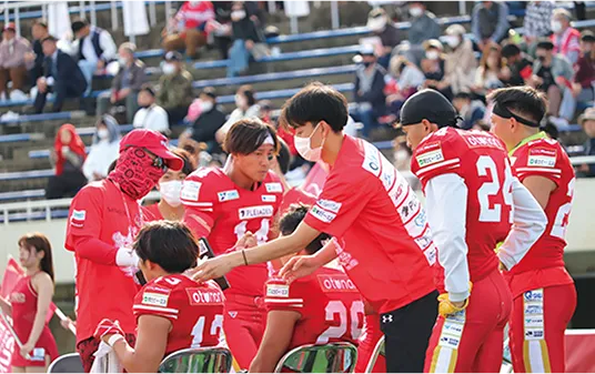 アメリカンフットボールチーム 福岡SUNS 試合サポート